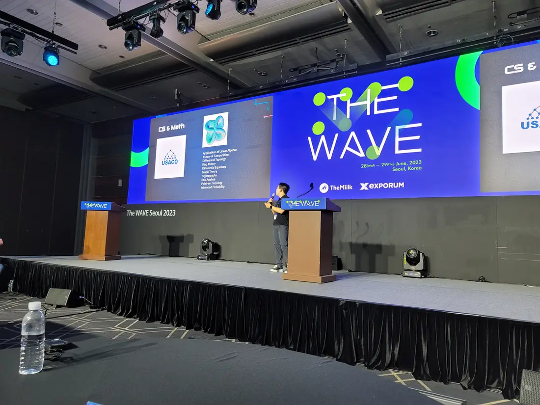 Joshua Koo, founder and lead of ALPHAG3N, speaks at TheWaveSeoul conference at COEX in Seoul, Korea photo 10